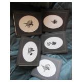 Set of silhouettes children at play