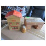 Shackman wooden house, Doll desk w/ inlay Jap-