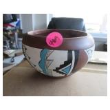 Vintage R. Galvan Mexican pottery bowl (c. 1960)