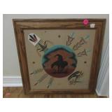 End of the Trail with Sacred Plants sand art, sign