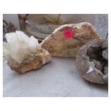 Crystal, geode, polished Red Beryl in matrix