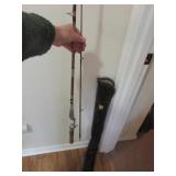 True Temper 4105 fishing pole, vinyl case c. 1955