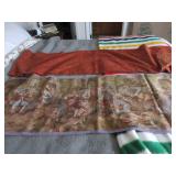 Long tapestry Medieval tavern scene, Xochi red tab