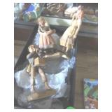 Carved Italian wood figures (handwritten Anri):