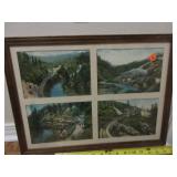 4 colorlithographs of California Railroads