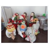 Fitz & Floyd snowman shakers and tumbling