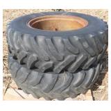 Rear Tractor Tires 14.9 R28 on Leyland Rims