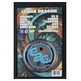 2024 Dragon lunar 1oz colorized .999 round in