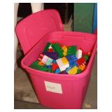 Mega Blocks in a 18 Gal. Sterilite Tote