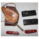 Leather Arm Holster, 4 Multi Tools;