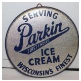 Parkin Wisconsin Ice Cream Advertising Sign;