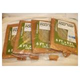 4 New Standard Duty Poly Tarps, 6