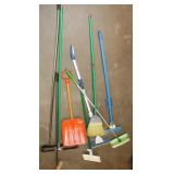 Brooms, Shovel, and Mops