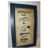 Decorative Lures Display, 13.25"x22.25"x2"