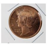 1/4 oz copper mercury coin .999