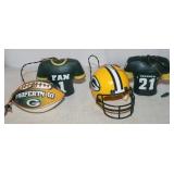 4 Green Bay Packers Illuminated Ornaments: