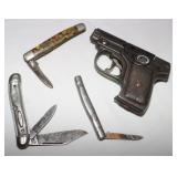 3 Knives and Cap Gun: