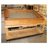 Rolling Display Case, 75"x36"x54"