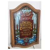 Old Style Lighted Bar Sign, 12"x19", Works