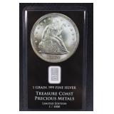 1 grain .999 SILVER BAR in assay