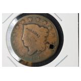 1831 large cent ( hole)
