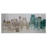 Blue & Clear Canning Jars and