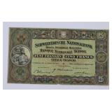 1946 WW2 5 franc note