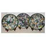 3 Green Bay Packers Collectible Plates w/ COAs: