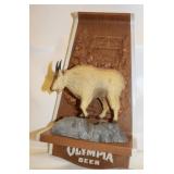 Olympia Beer Mountain Goat Beer Sign: