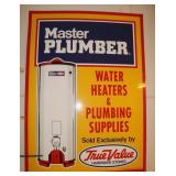 Metal Master Plumber Sign, 48"x65.5"