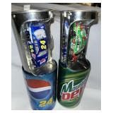Mountain Dew & Pepsi Racing Cars in Tin Cans