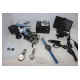 4 Watches, HD Vehicle Blackbox DVR & Magellan GPS;