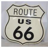 Route 66 Metal Sign, 13.5"x13.75"