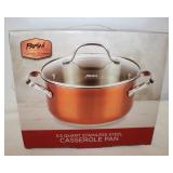 New Parini 3.5 Qt. Stainless Steel  Pan w/