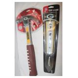 New Green Bay Packers Rain Gauge, & Hammer