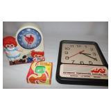 1974 Raggedy Ann & Andy Talking Alarm Clock,