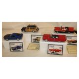 4 Silver Age of Ford 1:32 Scale Die Cast Cars: