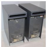 2 Locking Permavault Money Drop Boxes w/ Keys;