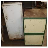 2 Metal Cabinets, 17.5"x12"x45" & 20"x30"x34"
