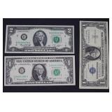 Silver Certificate, Bi-Centennial 2 Dollar Note &