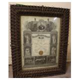 Vintage "Modern Woodmen of America" Framed Poster;