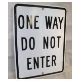 One Way Do Not Enter Metal Sign 18"x24"