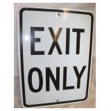 Exit Only Metal Sign 18"x24"