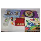 3 Board Games, Poker Chips,..