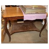 1 Drawer Wooden Table, 36"x24"x28.75";