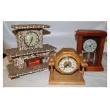 3 Mantel Clocks, All Work: