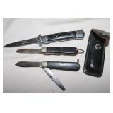 2 Camillus Knives w/1 Sheath  and