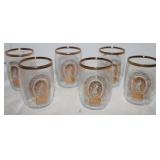 6) 5 oz. Vintage Coors Beer Tasting Glasses;