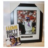Brett Favre Book & Framed Picture: