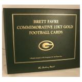 Brett Favre 22 Kt Gold Plated Football Cards: